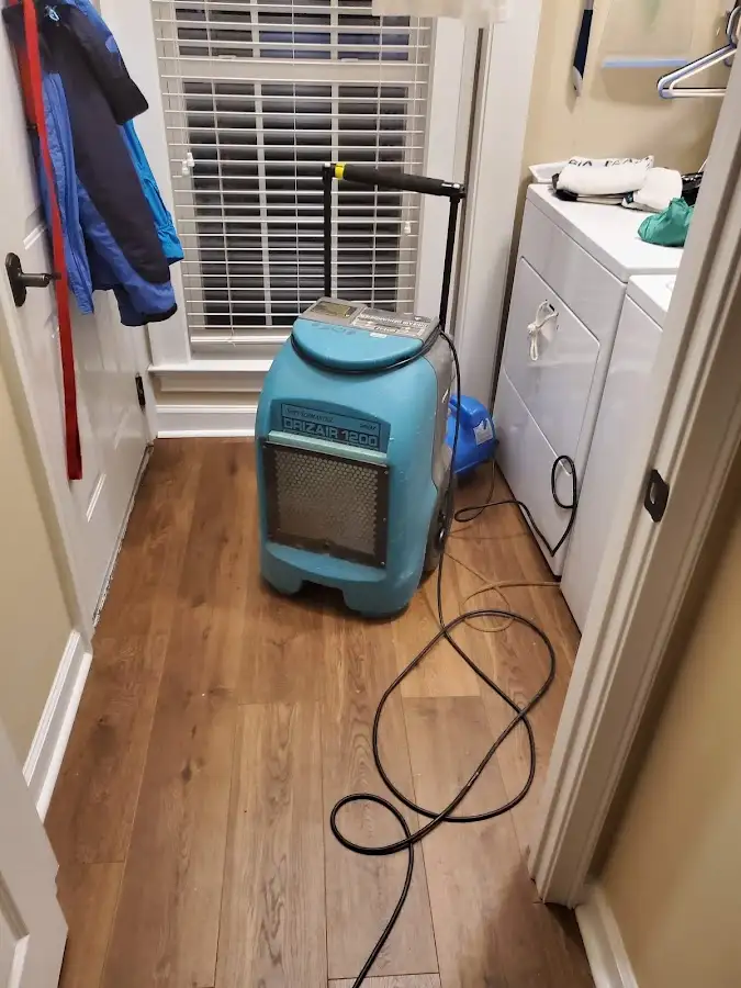 Commercial dehumidifier deployed for Flood Damage Cleanup in La Mesa