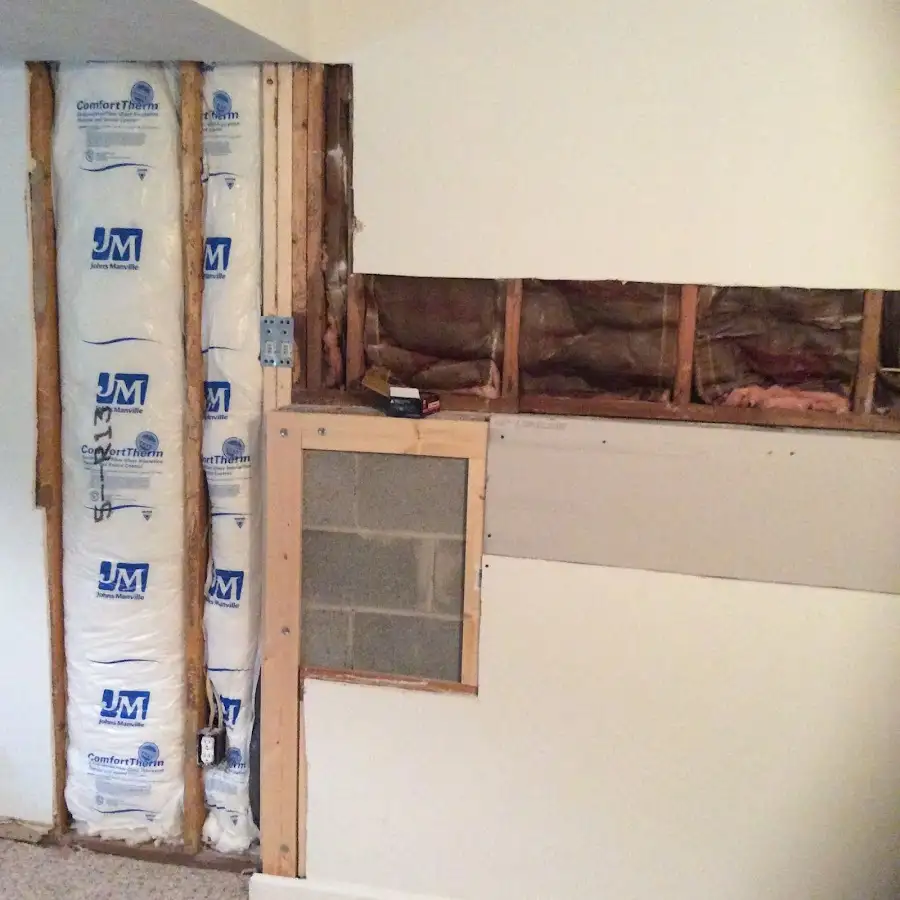Wall insulation replacement during Contents Cleaning & Restoration in La Mesa